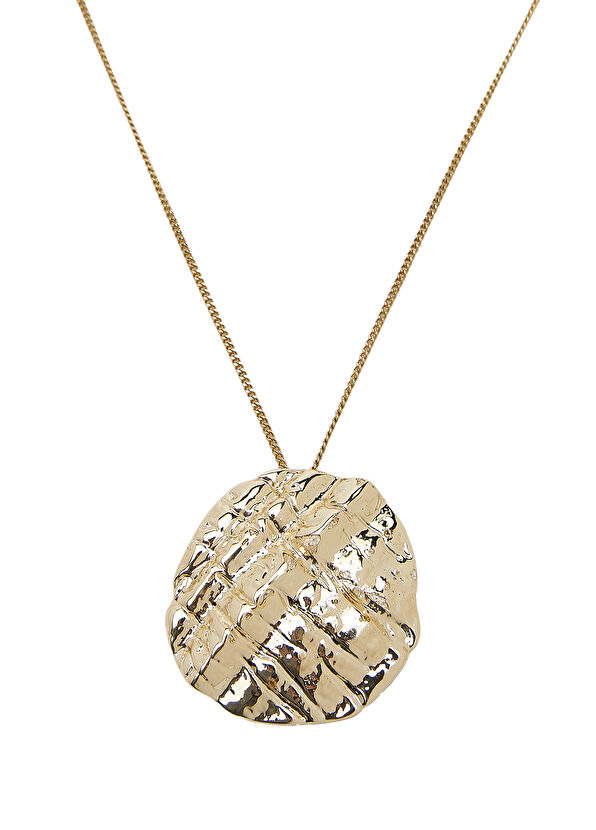 Beymen Club Gold Plaka Uçlu Kadın Zincir Kolye - 3