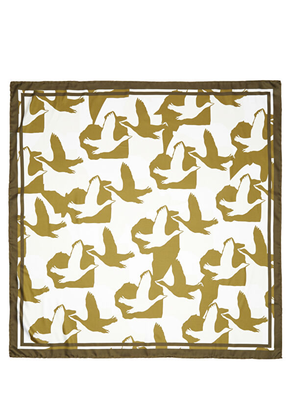 Beymen Club Beyaz Yeşil Eşarp - 2