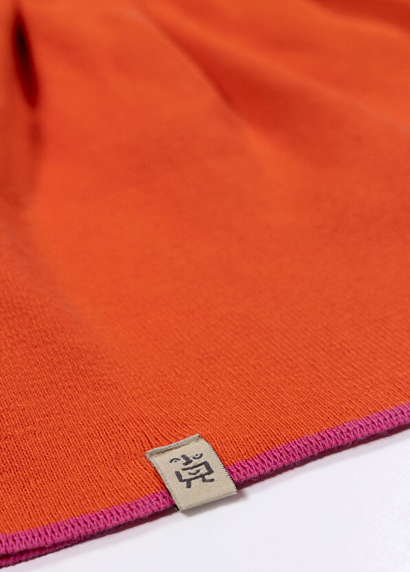 Beetlebeez Striped Orange Pleated Girl's Knitwear Skirt - 2