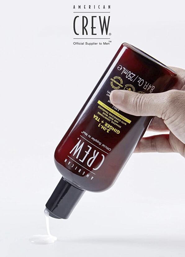 American Crew 3in1 Ginger + Tea With Energizing Fragrance 3-in-1 Clarifying Shampoo for Men 1000 ml - 3