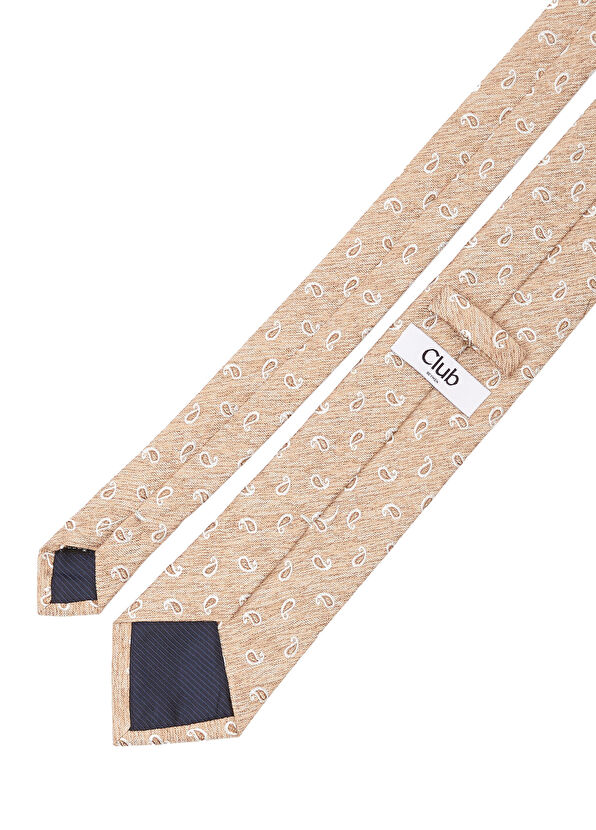 Beymen Club Linen Tie With Brown Paisley Print - 2