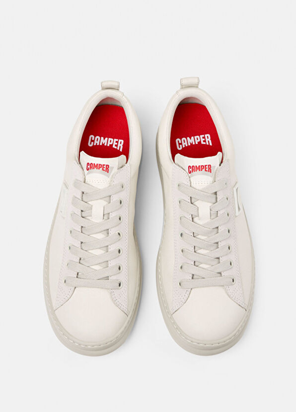 Camper Runner Beyaz Deri Nubuk Erkek Sneaker K101052-003 - 4