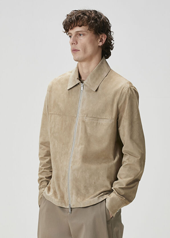 Academia Beige Suede Jacket - 4