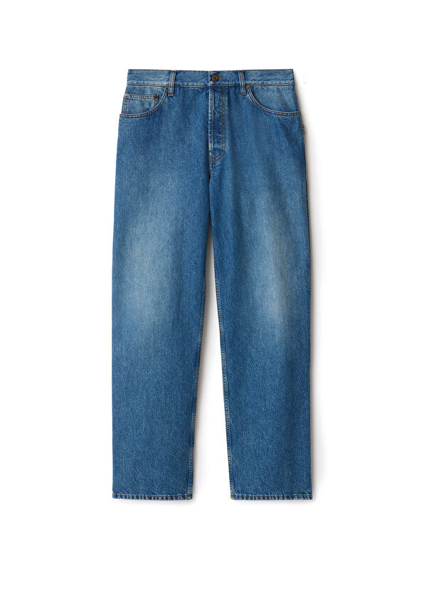 Burberry Lacivert Pamuklu Denim Erkek Jean Pantolon - 1