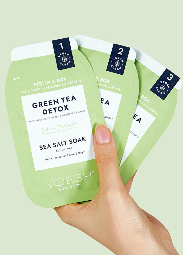 Voesh New York Pedi In A Box Basic Yeşil Çay Detox 3 Adımlı Pedikür Seti - 3