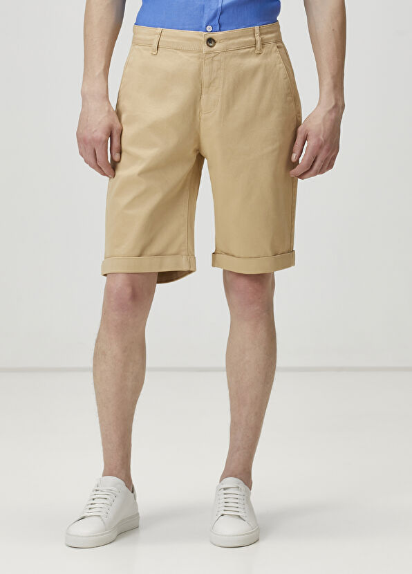 Beymen Club Slim Fit Bej Şort - 2