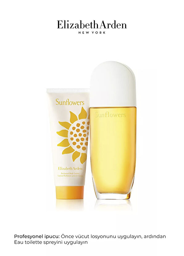 Elizabeth Arden Sunflowers EDT 100 ml Spray +  Vücut Losyonu 100 ml Kadın Parfüm Seti - 3