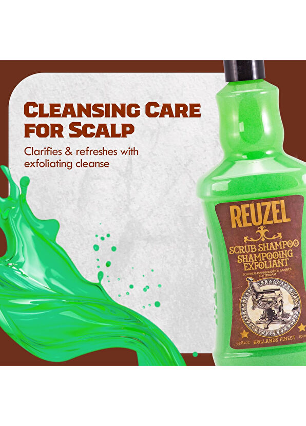 Reuzel Scrub Deep Cleansing Shampoo for Men with Purifying and Exfoliating Effect 1000 ml - 2