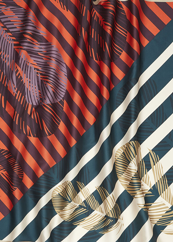 Beymen Club Multicolored Patterned 90x90 Scarf - 2