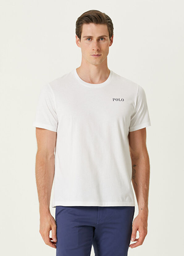 Polo Ralph Lauren Beyaz Logo Detaylı Pijama Üstü - 1