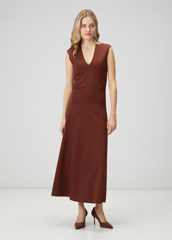 Beymen Club Kiremit Drapeli Uzun Elbise - 4