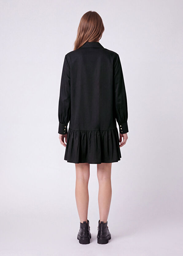 Beymen Club Mini Taffeta Dress With Black Ruffles - 4