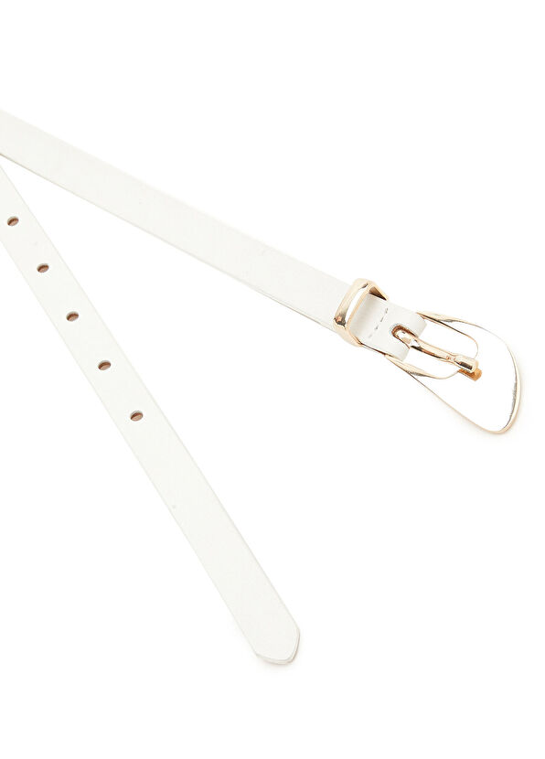 Beymen Club Beyaz Kadın Deri Kemer - 2