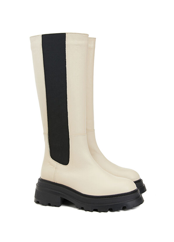 Beymen Club Ekru Kadın Deri Çizme - 2