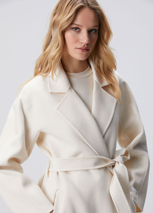 Network Limited Kırık Beyaz Yün Karışımlı Manto - 2