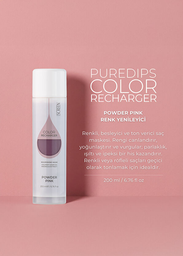 Screen Hair Care Puredips Powder Pink Powder Pink Nourishing Colored Hair Mask 200 ml - 2