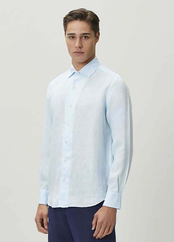 MC2 (Saint Barth) Raphael Blue Linen Shirt - 3