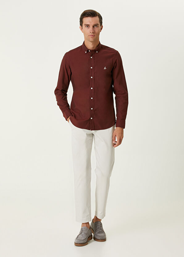 Beymen Club Slim Fit Tile Oxford Shirt - 3