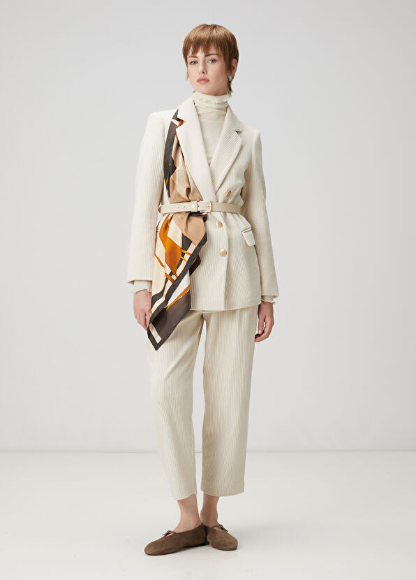 Beymen Club Ekru Fitilli Kruvaze Blazer - 2