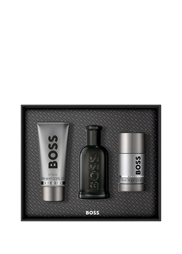Hugo Boss Bottled Parfum 100 ml + 75 gr Deodorant Stick + 100 ml Duş Jeli Erkek Parfüm Seti - 3