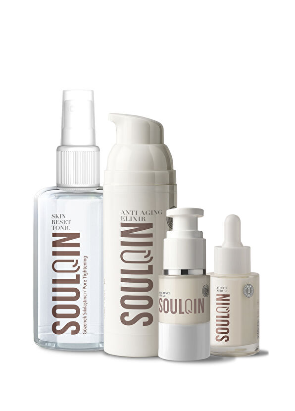 Soulqin Anti Aging Elixir, Yaşlanma Karşıtı Besleyici 4'lü Cilt Bakım Seti - 1