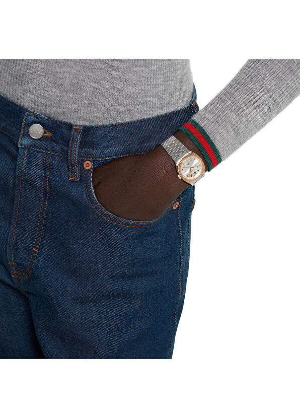 Gucci 25H Gold Silver Kadın Saat - 4