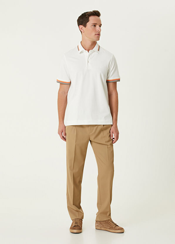 Beymen Club Comfort Fit Beyaz Polo Yaka T-shirt - 3