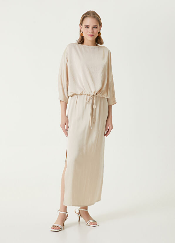 Beymen Club Beige Waist Laces Crop Blouse - 3