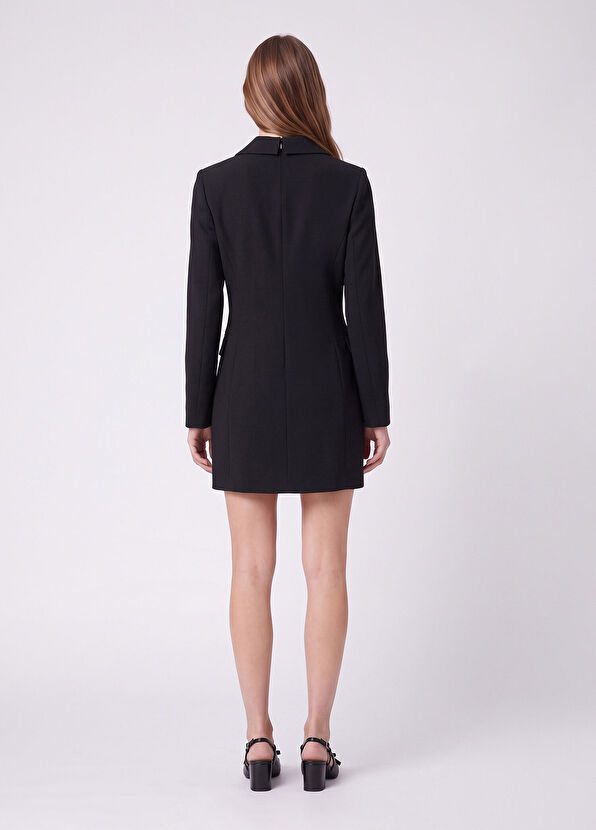 Beymen Club Black Jacket Shaped Mini Evening Dress - 4