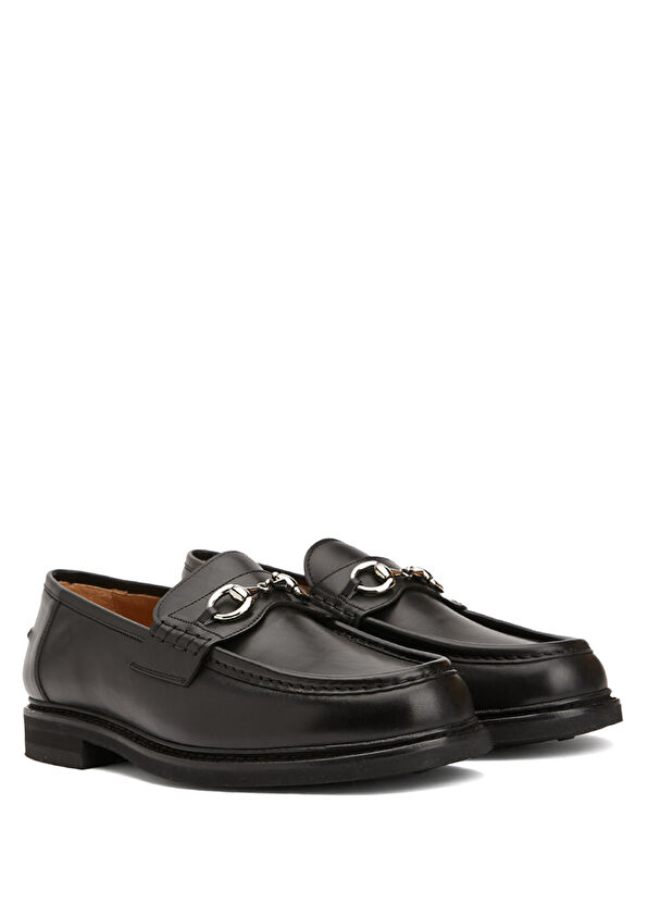 Siyah Erkek Deri Loafer - Görsel 3