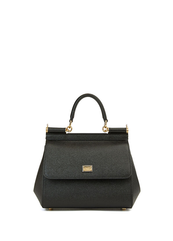 Medium Sicily Siyah Kadın Deri Çanta - Görsel 2