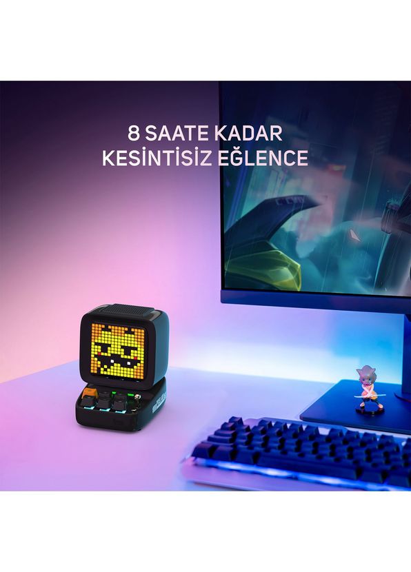 Divoom Ditoo Pro Siyah Bluetooth Hoparlör ve Times Gate Dijital Led Ekran Seti - 4