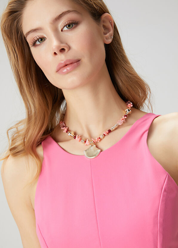 Beymen Club Pink Coral Stone Women's Necklace - 1