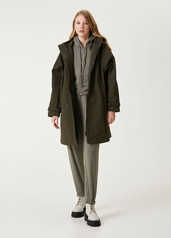 Beymen Club Khaki Hooded Coat - 3