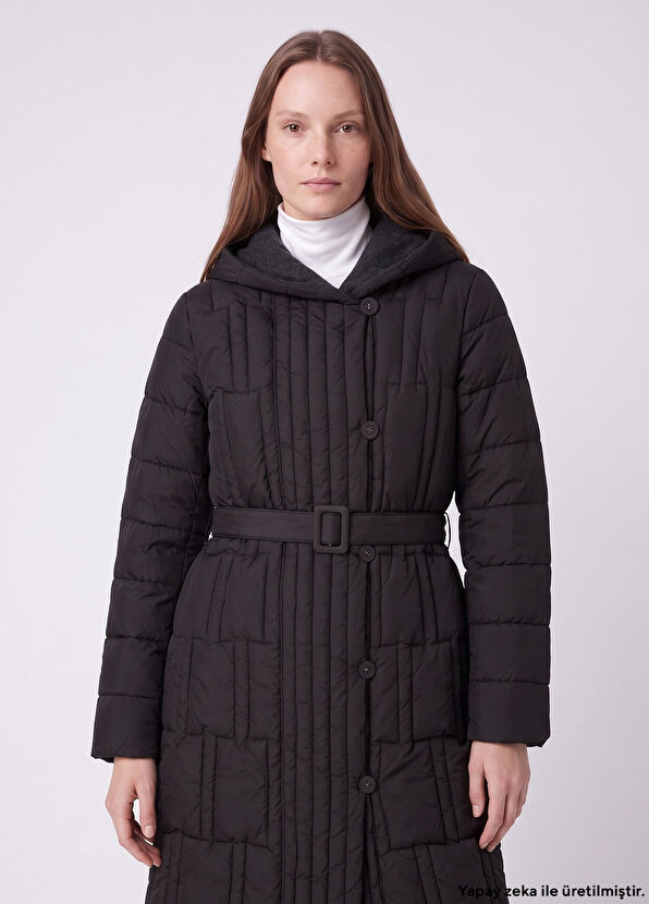 Beymen Club Black Belt Coat - 1
