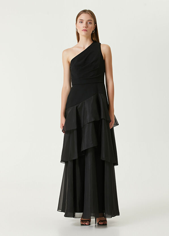 Siyah Maksi Abiye Elbise - Görsel 3