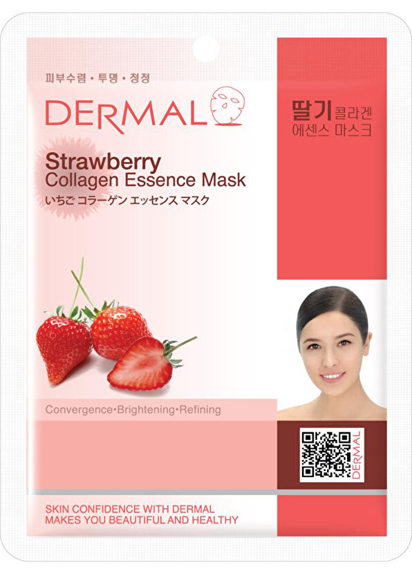 Dermal Strawberry Extract Brightening and Purifying 10-Piece Collagen Mask - 2