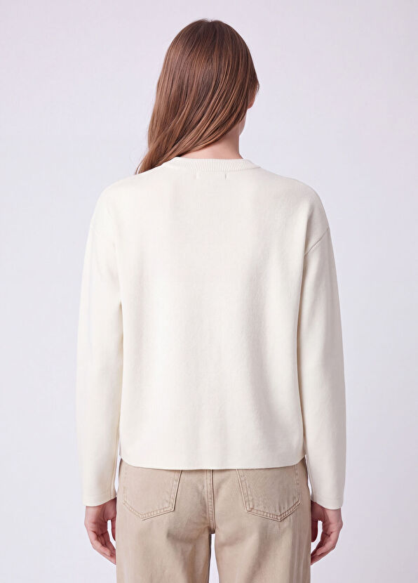 Beymen Club Off-White Embroidered Sweater - 4