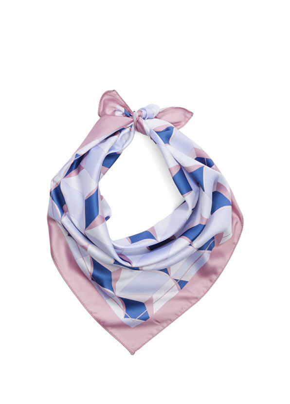 Beymen Club Geometric Patterned Women's Satin Scarf - 2