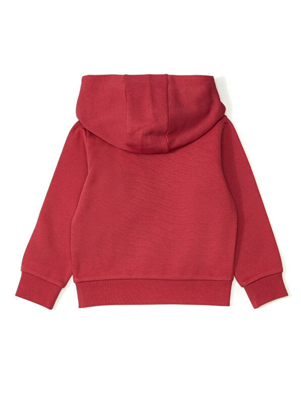 Moncler Kırmızı Kapüşonlu Kız Çocuk Sweatshirt - 2