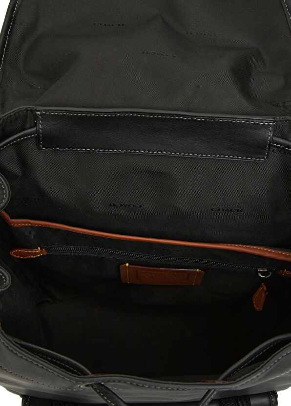 Siyah Erkek Deri Sırt Çantası - Görsel 5