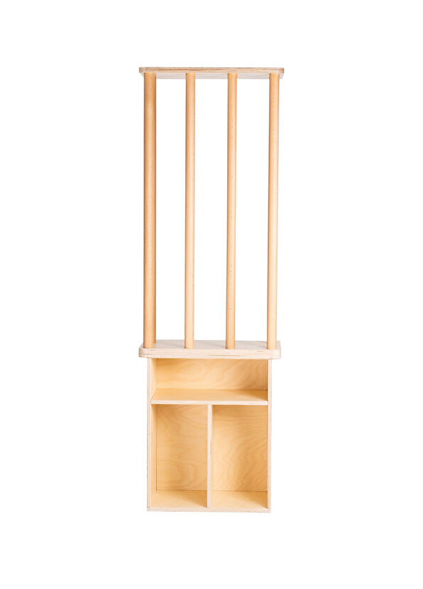 Orfis Kids Montessori Birch Wood Plush Toy Storage Unit and Bookcase - 2