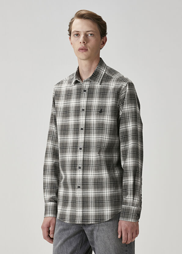 Beymen Club Comfort Fit Siyah Ekose Desenli Gömlek - 4