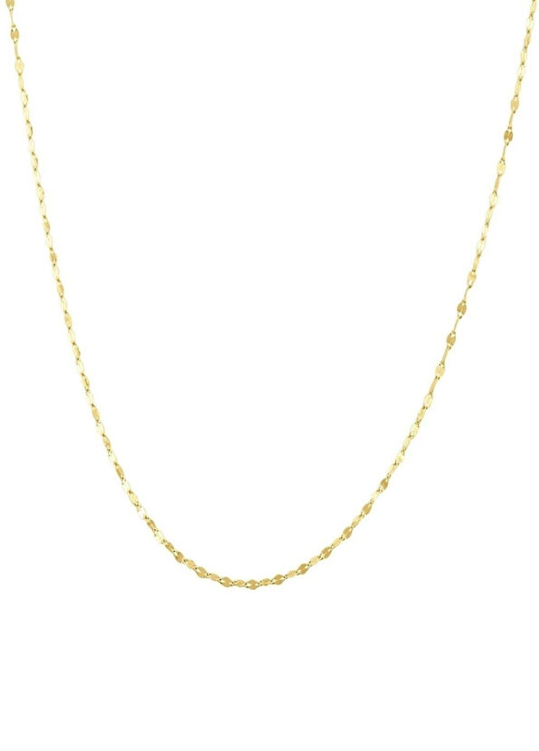 14 Ayar Altın Işıltılı Kadın Zincir Kolye - Görsel 2