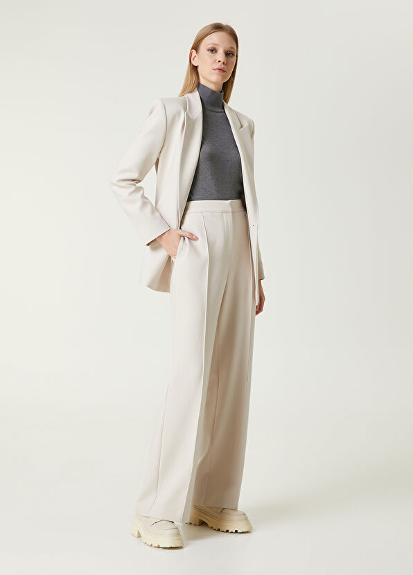 Beymen Club Ekru Nervürlü Pantolon - 1