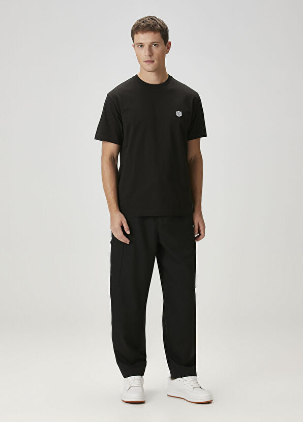 Kenzo Siyah Beli Kordonlu Yün Pantolon - 1