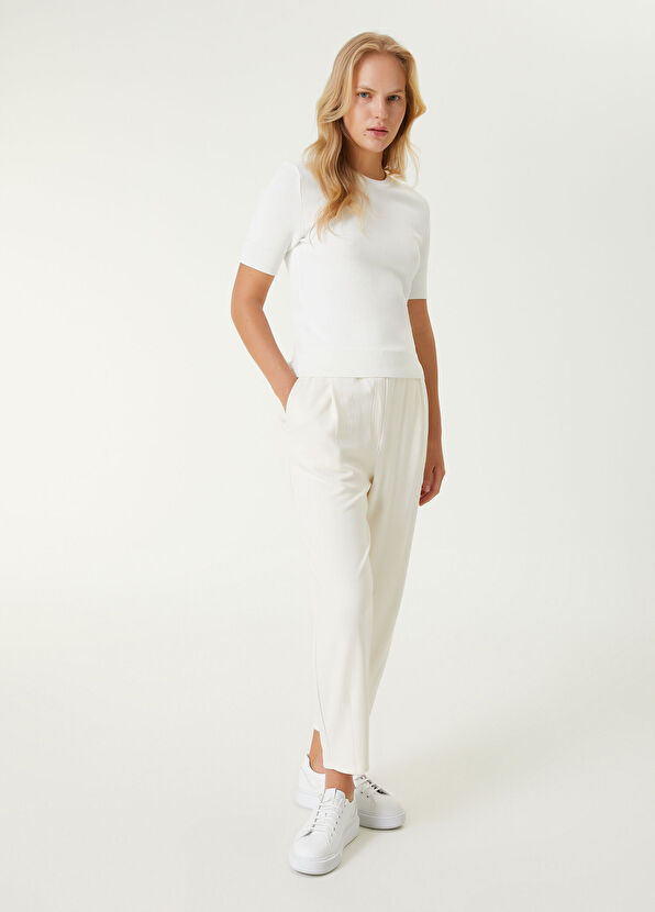 Beymen Club Beyaz Kısa Kol Kazak - 3