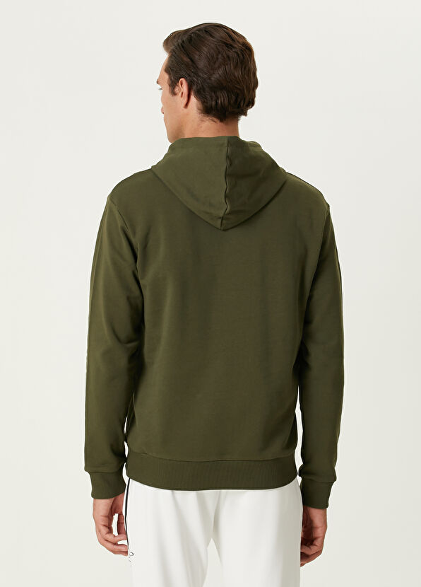 Beymen Club Khaki Hooded Goose Embroidered Sweatshirt - 3