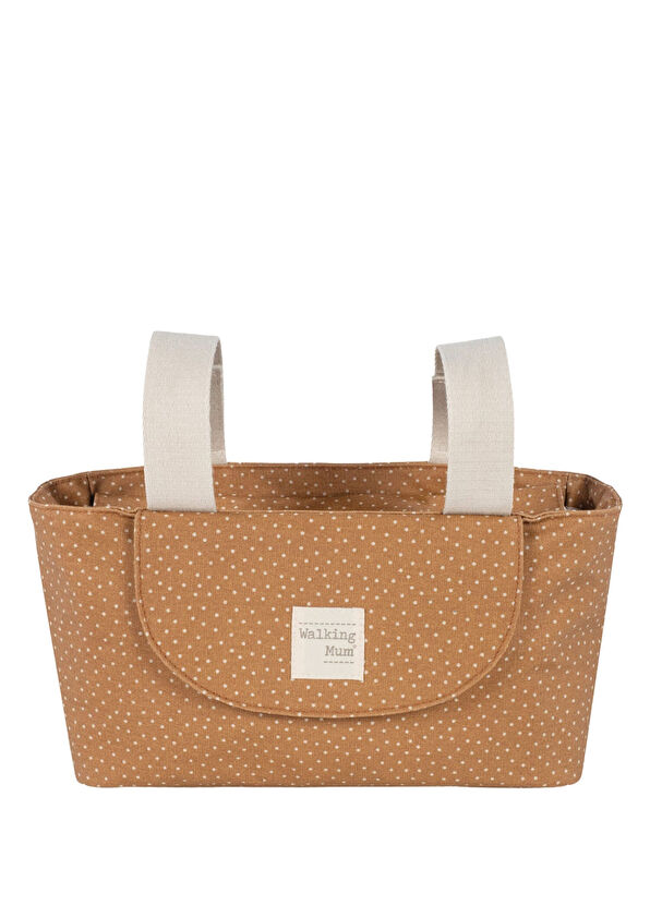 Resim Poppy Cinnamon Puantiyeli Bebek Arabası Organizer Çanta 