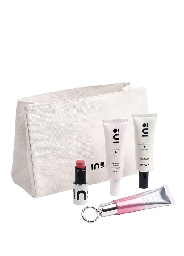 INO Beauty Your Everyday Rituals Set Scarlet Pink Quartz 00 Clear Ice Stick Ruj Allık Işıltılı Nemlendirici Güneş Kremi ve Lip Balm - 1